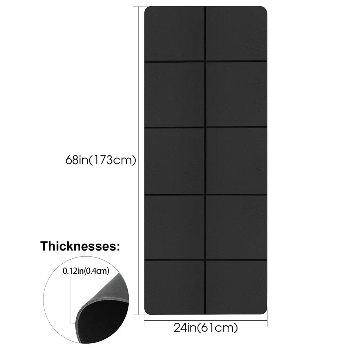 Esterilla de yoga EVA antideslizante – 4 mm, cómoda y duradera, ideal para yoga, pilates y fitness